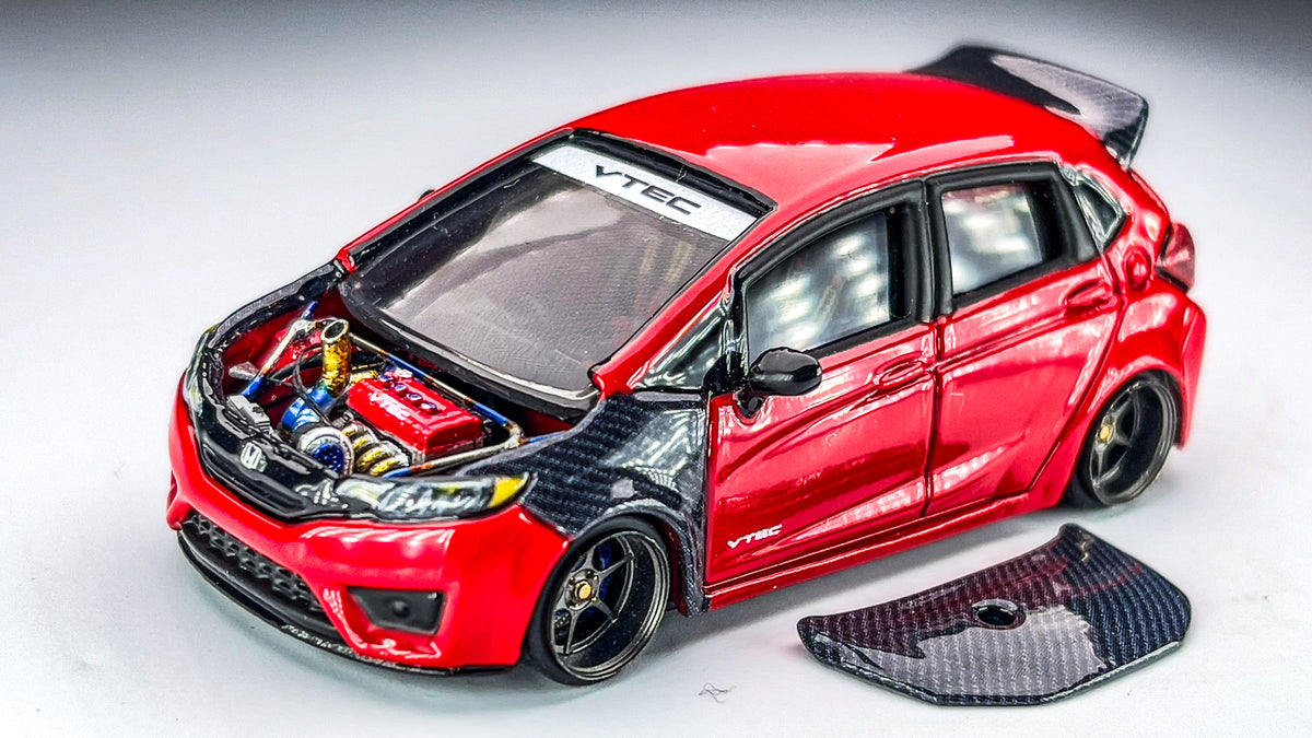 トミカ2019年懸賞　Honda CUSTOM RACING STUDY Diecast Custom - Honda Fit/Jazz B18 Engine - Tomica Custom – JDProject