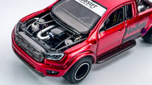 Load image into Gallery viewer, Diecast Custom - Ford Ranger Raptor AWD V8 mid Twin Turbo position Drag Truck - Hot Wheels Custom