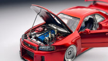 Load image into Gallery viewer, Diecast Custom - Clean and Super Detail  Nissan GTR R34 1:62 model - Tomica Custom