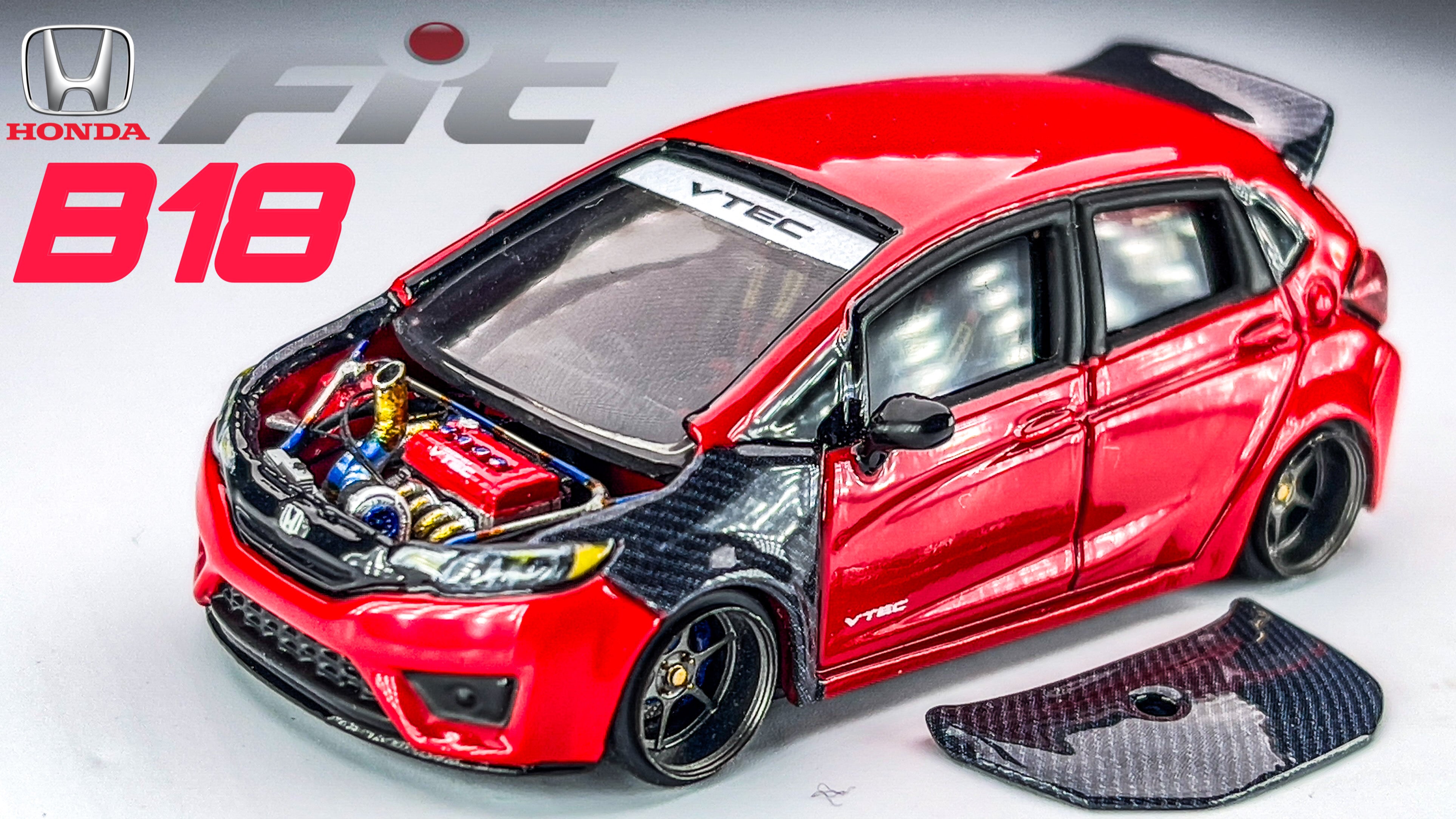 Diecast Custom - Honda Fit/Jazz B18 Engine - Tomica Custom – JDProject