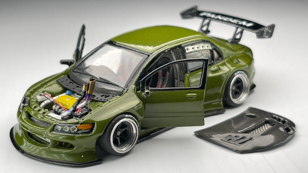 Diecast Custom - Mitsubishi Lancer Evo 9 Clean Street Pandem Bodykit - diecast Custom