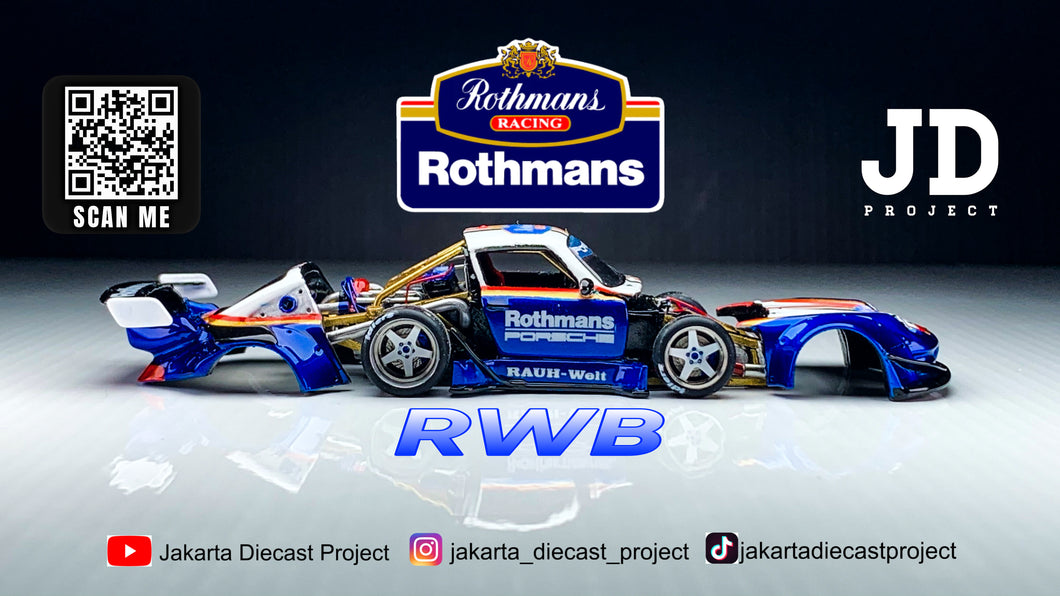 Diecast Custom - Porsche RWB Rothmans Racing - Hot Wheels Custom