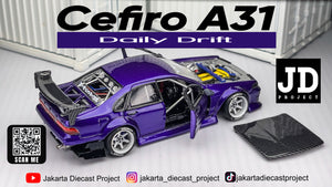 Diecast Custom - Nissan Cefiro A31 Drift Car - Majorette Custom