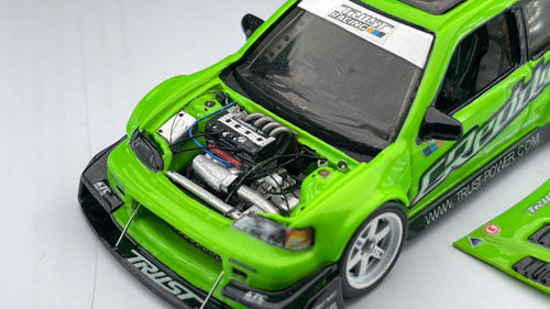 Diecast Custom - Honda Civic K20 Trust Time Attack - Hot Wheels Custom