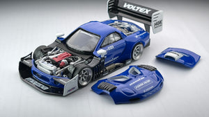 Diecast Custom - Mazda RX7 Time Attack Monster powered by RB26DET engine - Hot wheels Custom