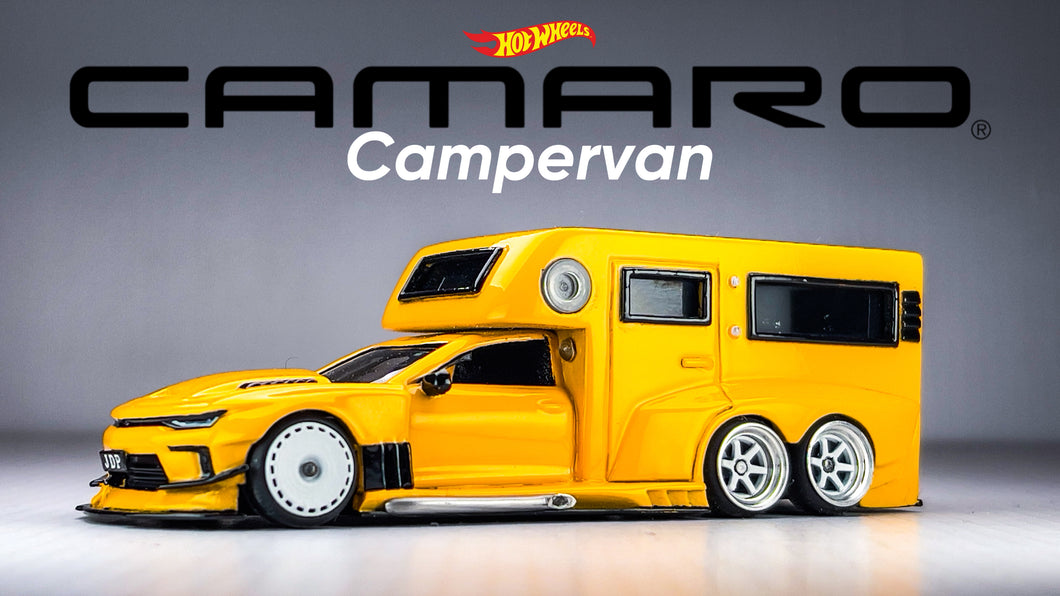 Diecast Custom - Chevy Camaro Drag Retirement change into Camaro Camper Beast - Hot wheels Custom