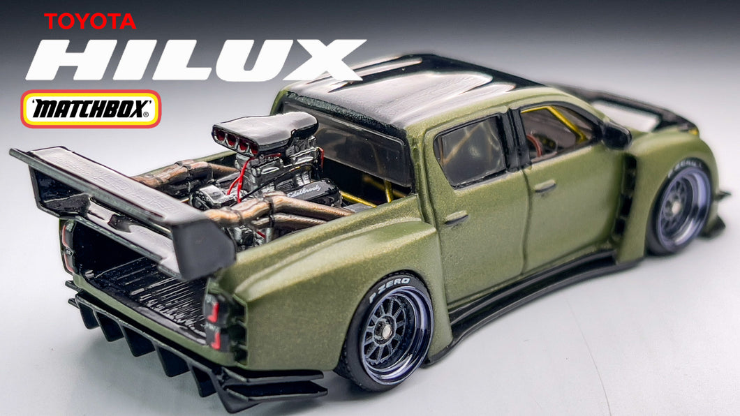 Diecast Custom - Beast truck Toyota Hilux V8 rear engine powered - Matchbox Custom