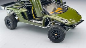 Diecast Custom - Lamborghini Aventador LP 700 Super Speed Offroad with working steering and suspension - Hot Wheels Custom
