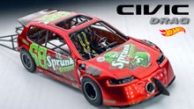 Load image into Gallery viewer, Diecast Custom - Civic EG FWD Drag Beast K24 engine with Sprunk GTAV livery - Hot Wheels Custom