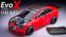 Load image into Gallery viewer, Diecast Custom - Mitsubishi Lancer EVO X Drag - Tomica Custom