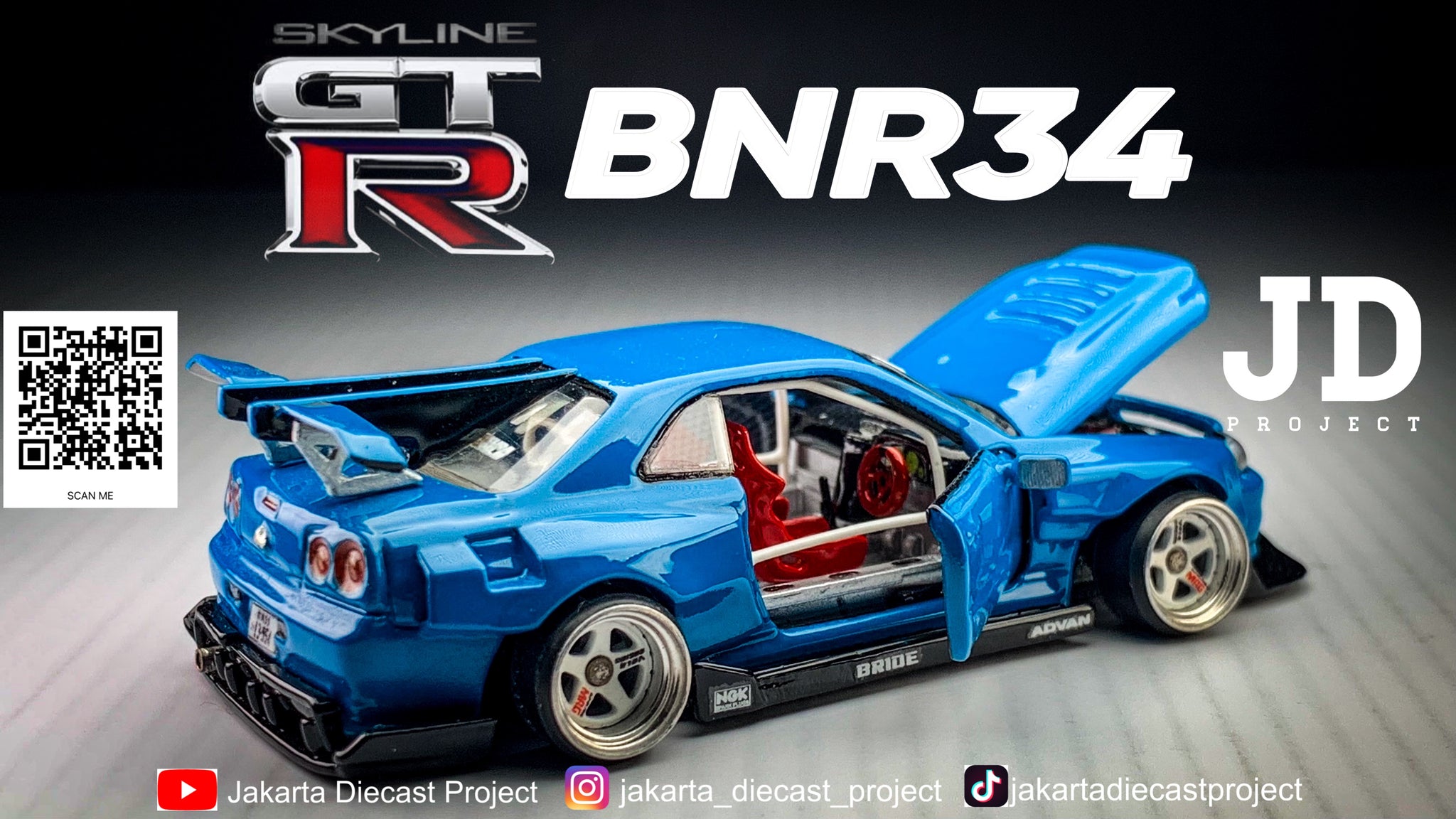 Custom R34 Gtr Builds Diecast Custom - Nissan Skyline GTR R34 - Hotwheels Custom – JDProject
