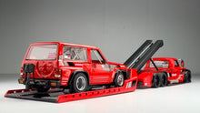 Load image into Gallery viewer, Diecast Custom - Team Transport Nissan Patrol Drag x Chevy C10 Tow Truck - Hot Wheels Custom