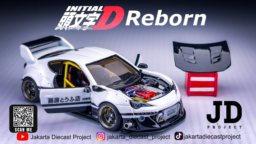 Diecast Custom - Takumi Fujiwara’s Toyota 86 Initial D Reborn - Hot Wheels Custom