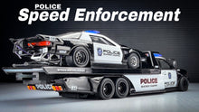 Load image into Gallery viewer, Diecast Custom - Team Transport Police Car Speed Enforcement Drag - HotWheels Custom