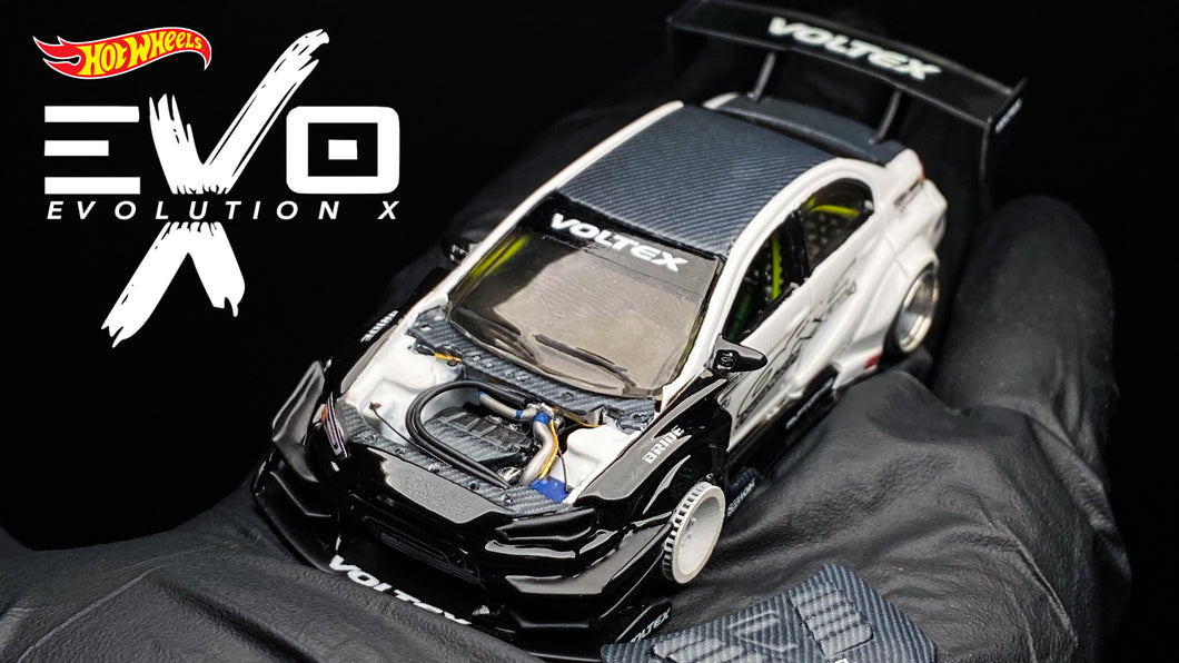Diecast Custom - Mitsubishi Lancer Evolution X Time Attack - Hot Wheels Custom