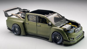 Diecast Custom - Beast truck Toyota Hilux V8 rear engine powered - Matchbox Custom