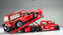 Load image into Gallery viewer, Diecast Custom - Team Transport Nissan Patrol Drag x Chevy C10 Tow Truck - Hot Wheels Custom