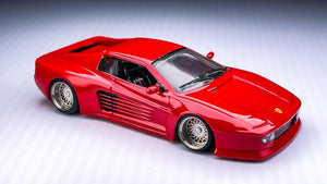 Diecast Custom - Restomod clean stance Ferrari Testarossa Hot - Wheels Custom