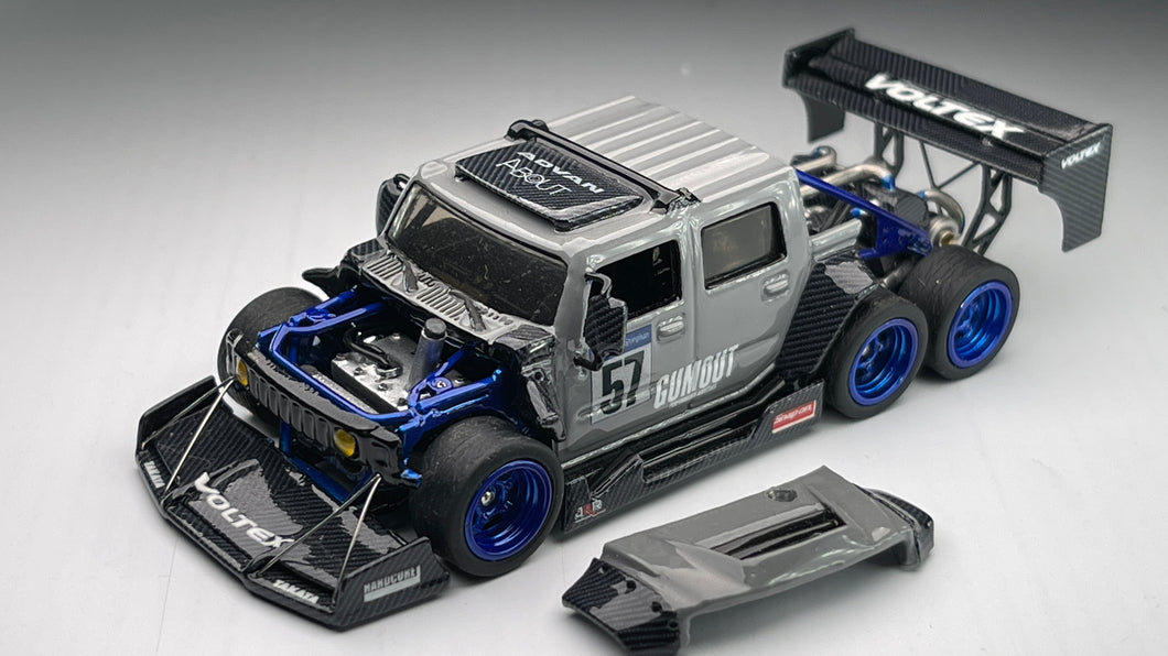 Diecast Custom - Hummer H2 V10 Twin Turbo Six Wheeler - Hot Wheels Custom