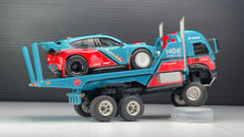 Load image into Gallery viewer, Diecast Custom - Aerolift Truck Hauler Offroad 6x6 Transporter with mazda CX3 Rally - Hot Wheels Custom