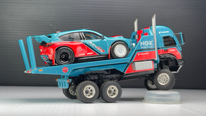 Diecast Custom - Aerolift Truck Hauler Offroad 6x6 Transporter with mazda CX3 Rally - Hot Wheels Custom