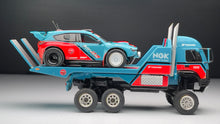 Load image into Gallery viewer, Diecast Custom - Aerolift Truck Hauler Offroad 6x6 Transporter with mazda CX3 Rally - Hot Wheels Custom