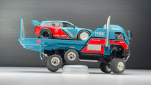 Load image into Gallery viewer, Diecast Custom - Aerolift Truck Hauler Offroad 6x6 Transporter with mazda CX3 Rally - Hot Wheels Custom