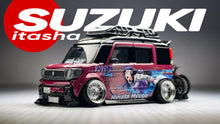 Load image into Gallery viewer, Diecast Custom - Suzuki Spacia Gear kei car Itasha Camber Gank - Tomica Custom