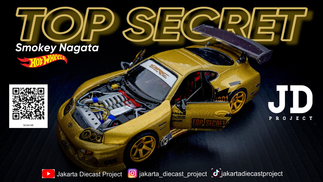 Diecast Custom - The marvelous Smokey Nagata Supra MK4 V12 Engine Top Secret - Hot Wheels Custom