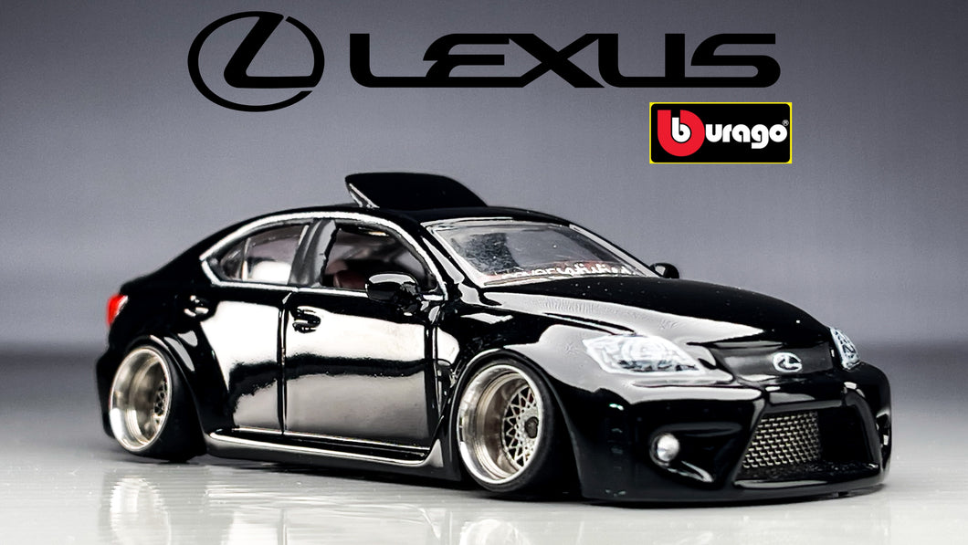 Diecast Custom - Lexus IS-F Clean Deep Dish Stance with Sunroof Slide - Burago Custom