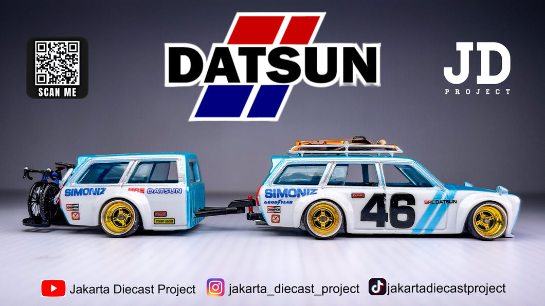 Diecast Custom - Datsun Wagon Trailer - Hot Wheels Custom - NOT FOR SALE