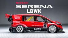 Load image into Gallery viewer, Diecast Custom - Nissan Serena C27 Super Silhouette Van LBWK rear engine RB26DET - Tomica Custom