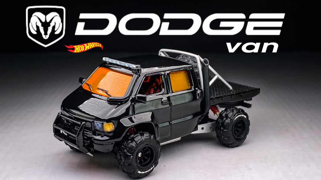 Diecast Custom - Dodge Van Double Cabin - Hot wheels Custom