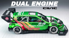 Load image into Gallery viewer, Diecast Custom - Honda Civic Time Attack Monster with Dual Engine - Hot Wheels Custom