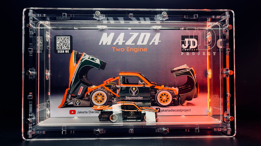 Diecast Custom - Mazda RX3  AWD Bimotor swap 2 Honda B18 Engines - Hot Wheels Custom