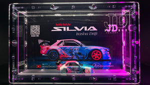 Diecast Custom - Nissan Silvia S13 Drift Rocket Bunny Itasha with Steering - Hot Wheels Custom