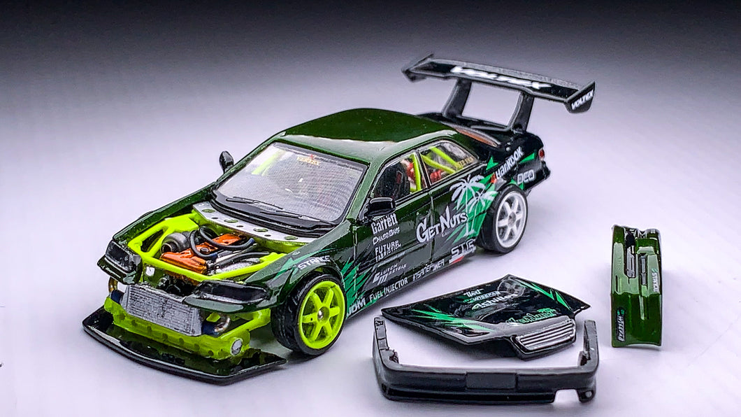 Diecast Custom - Toyota Mark II JZX 100 Drift Car -Tarmac Works Custom