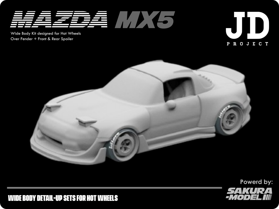 Add on body kit for Hot Wheels 1991 Mazda Miata MX5