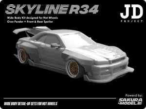 Add on body kit for Hot Wheels Skyline R34