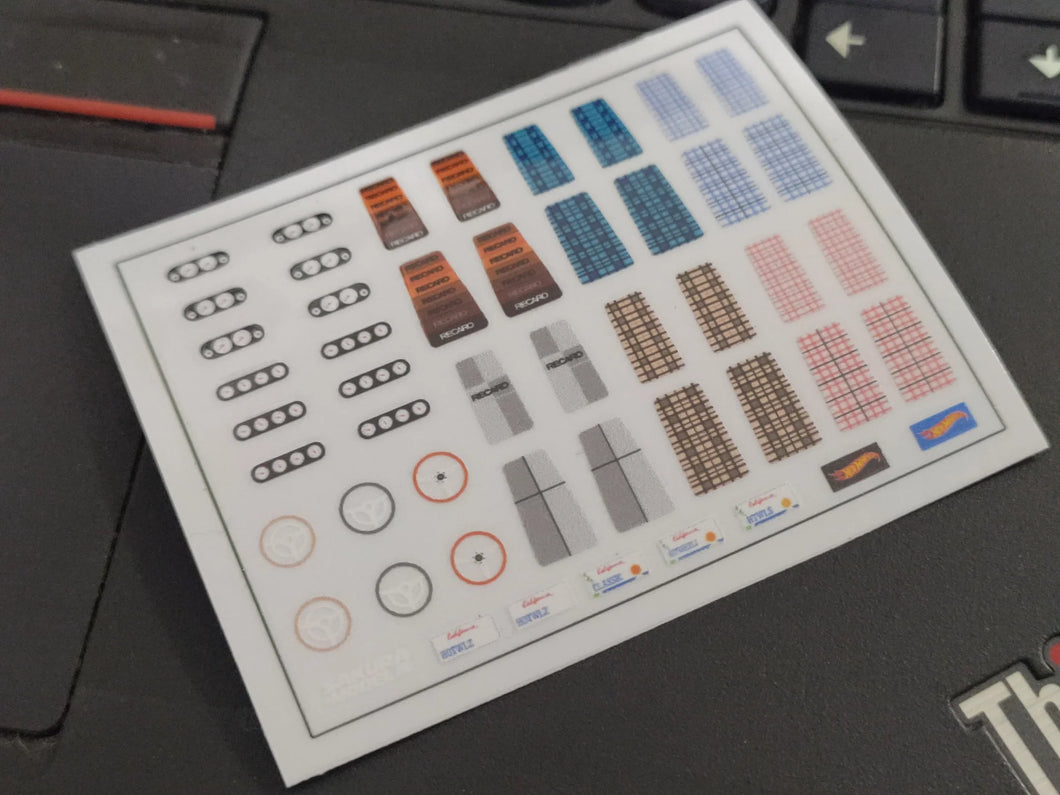 Detailing Decal for Hotwheels Interior V3