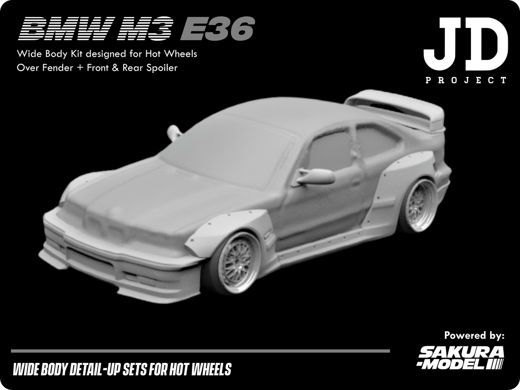 Add on body kit for Hot Wheels BMW M3 E36