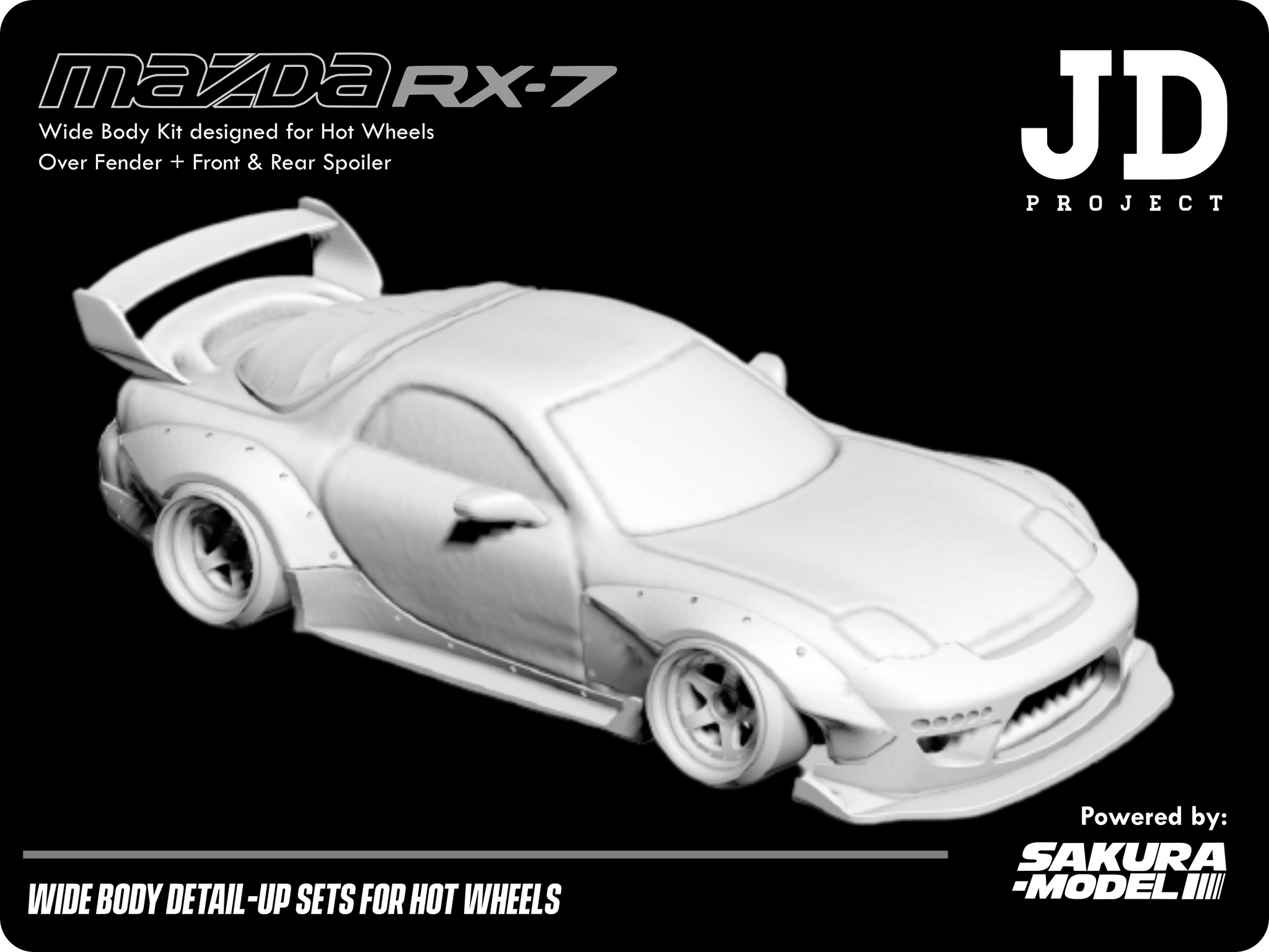 Add on body kit for Hot Wheels Mazda RX7 FD – JDProject