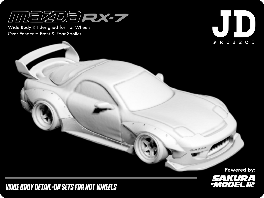 Add on body kit for Hot Wheels Mazda RX7 FD